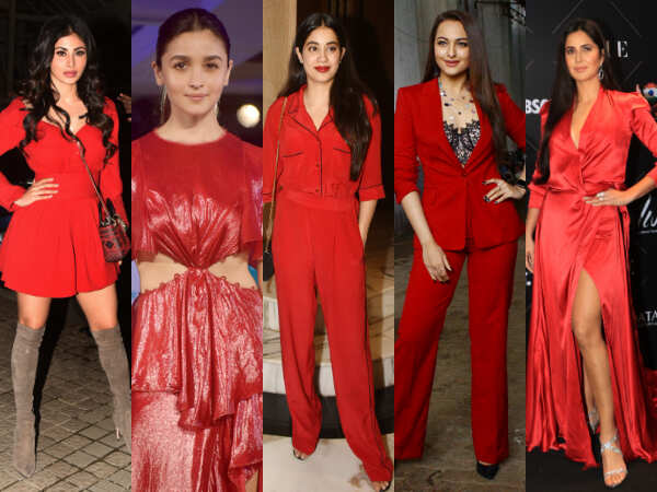 Alia Bhatt, Janhvi Kapoor, Katrina Kaif among others sizzle in RED!