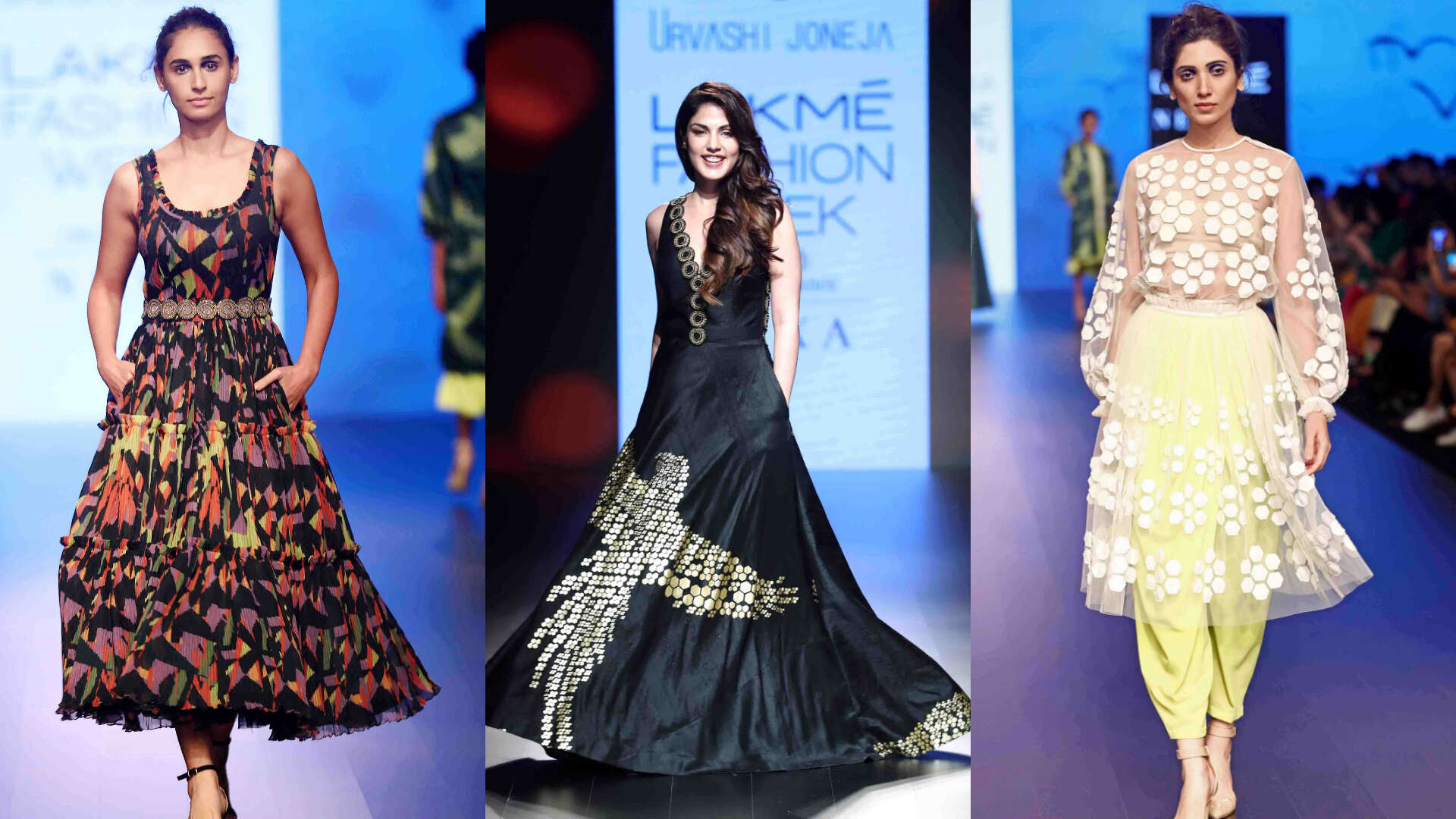 Lakme Fashion Week Day 1: Rhea Chakraborty turns showstopper for Urvashi Joneja